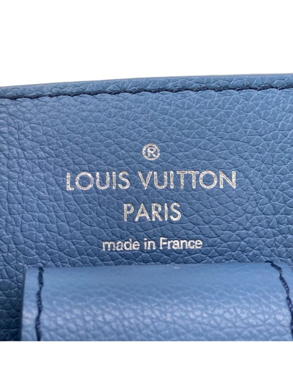 Louis Vuitton Shoulder Bag Lockme Bucket Blue Jean Leather - Picture 9 of 15